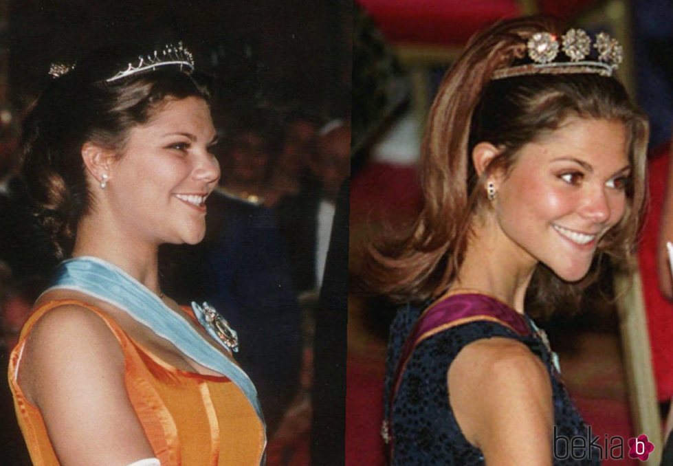Victoria de Suecia en 1996 y Victoria de Suecia en 1997, cuando sufría anorexia