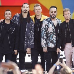El grupo Backstreet Boys al finalizar un concierto en NY