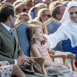 La Princesa Victoria de Suecia y el Príncipe Daniel junto a su hija, la Princesa Estela en la celebración del 41 cumpleaños de la heredera