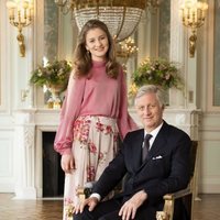El Rey Felipe de Bélgica y su hija, la Princesa Isabel celebran  el quinto aniversario de reinado