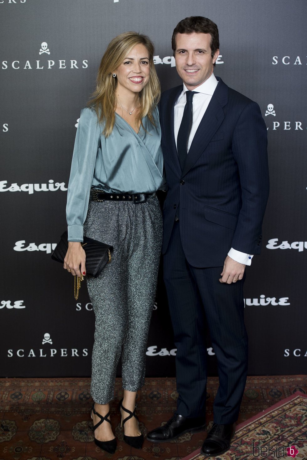 Pablo Casado e Isabel Torres en el aniversario de Squire & Scalpers