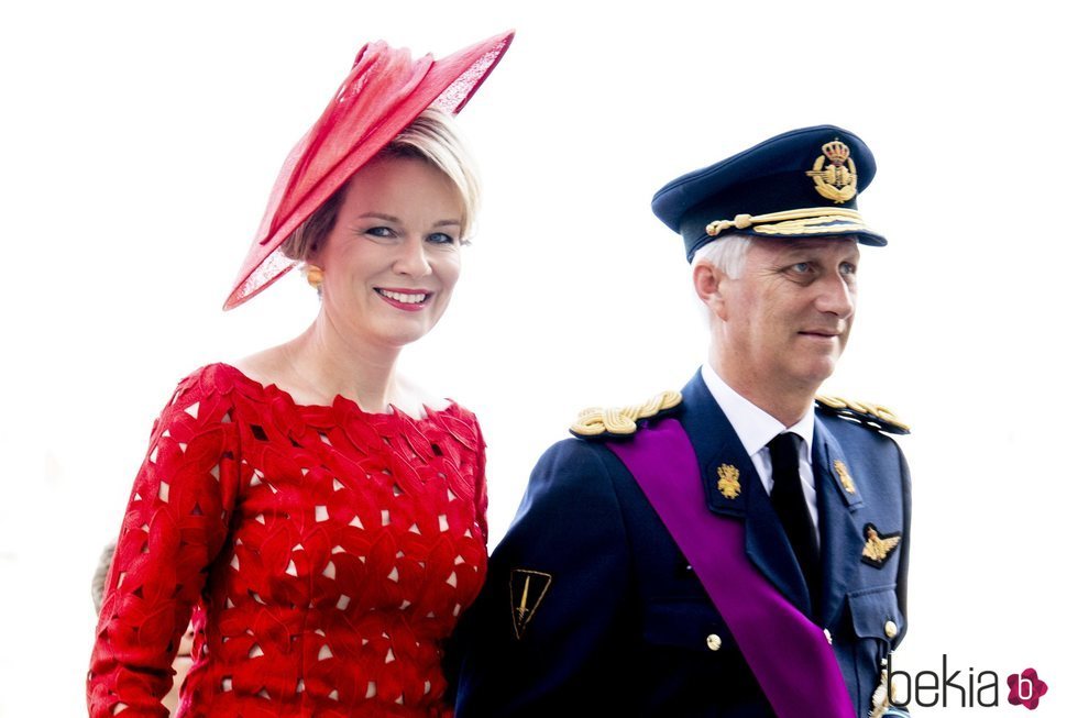 Felipe y Matilde de Bélgica muy sonrientes en la celebración del Día Nacional