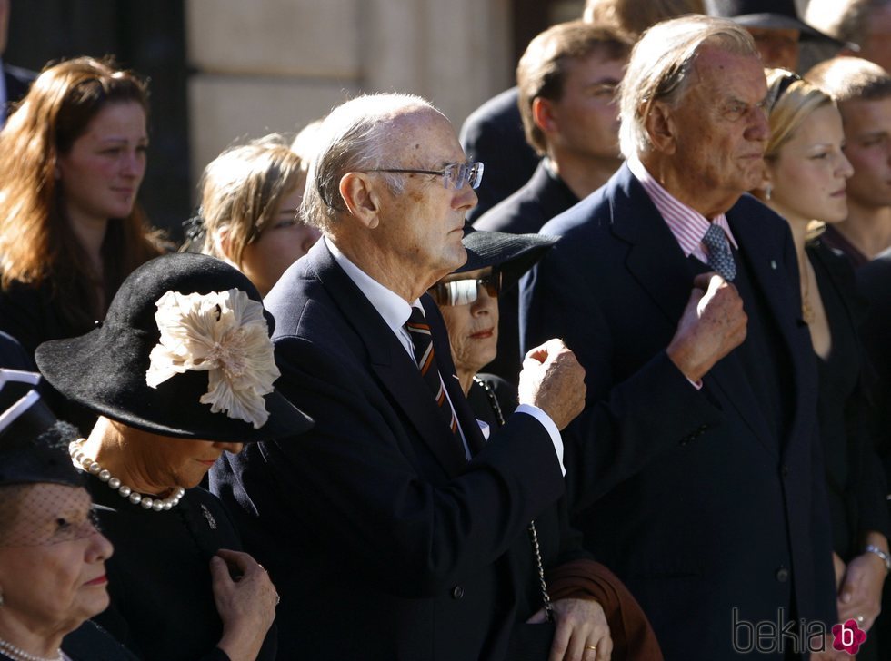 Dimitri y Nicolás Romanovich durante el funeral de María Feodorovna en Copenhage