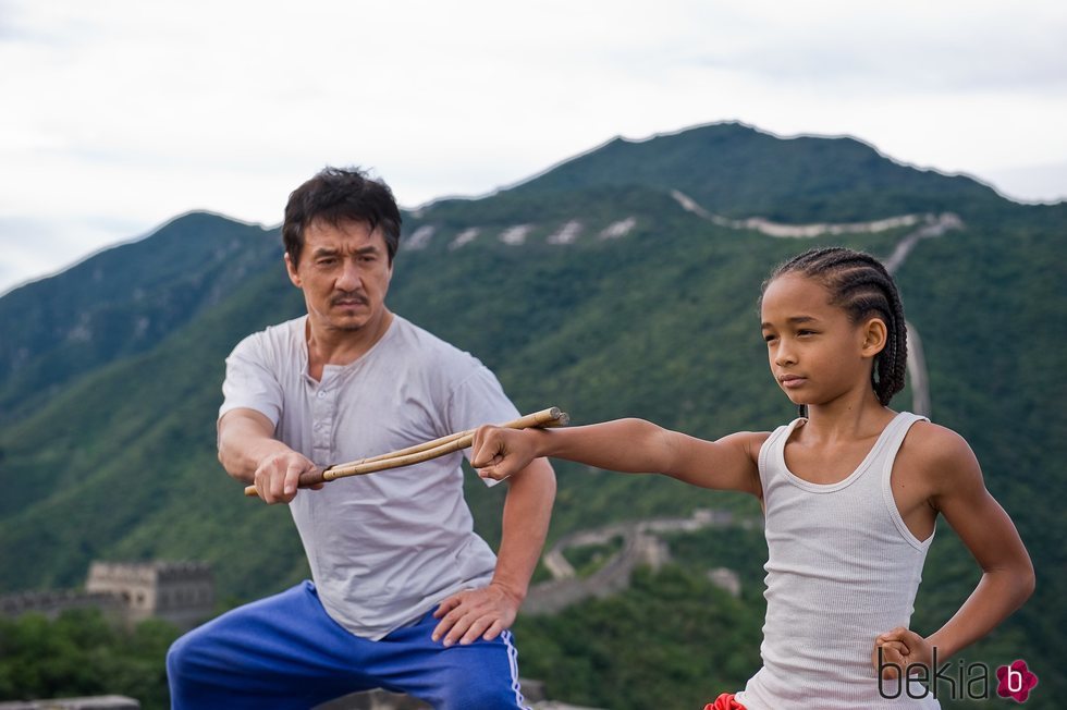 Jaden Smith con Jackie Chan en 'The Karate Kid'