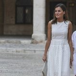 La Reina Letizia en el Palacio de La Almudaina en su posado de verano 2018 en Mallorca