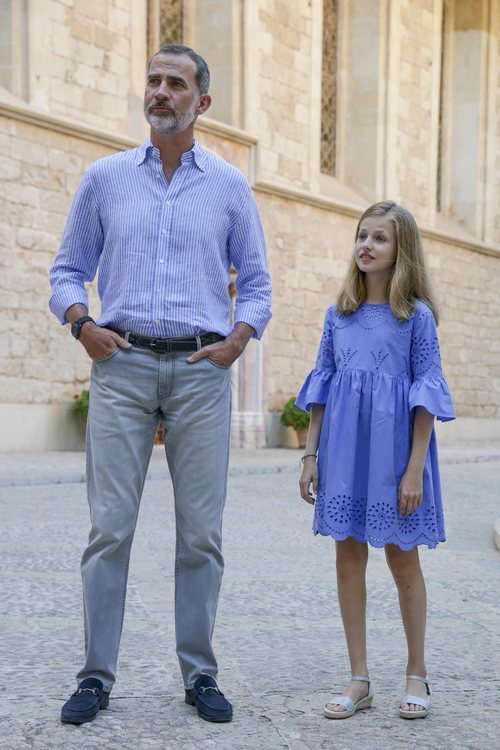 El Rey Felipe y la Princesa Leonor en su posado de verano 2018 en Mallorca