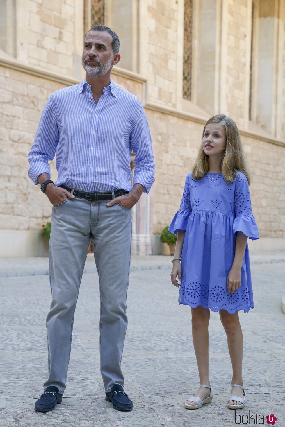 El Rey Felipe y la Princesa Leonor en su posado de verano 2018 en Mallorca