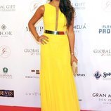 La modelo Lorena Bernal posando en la gala Global Gift 2018