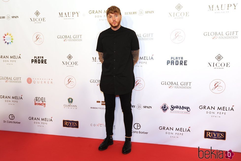 El cantante James Arthur durante la celebración de la gala Global Gift Marbella 2018
