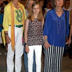 La Princesa Leonor, la Reina Sofía, la Infanta Elena e Irene de Grecia en el concierto de Ara Malikian en Mallorca