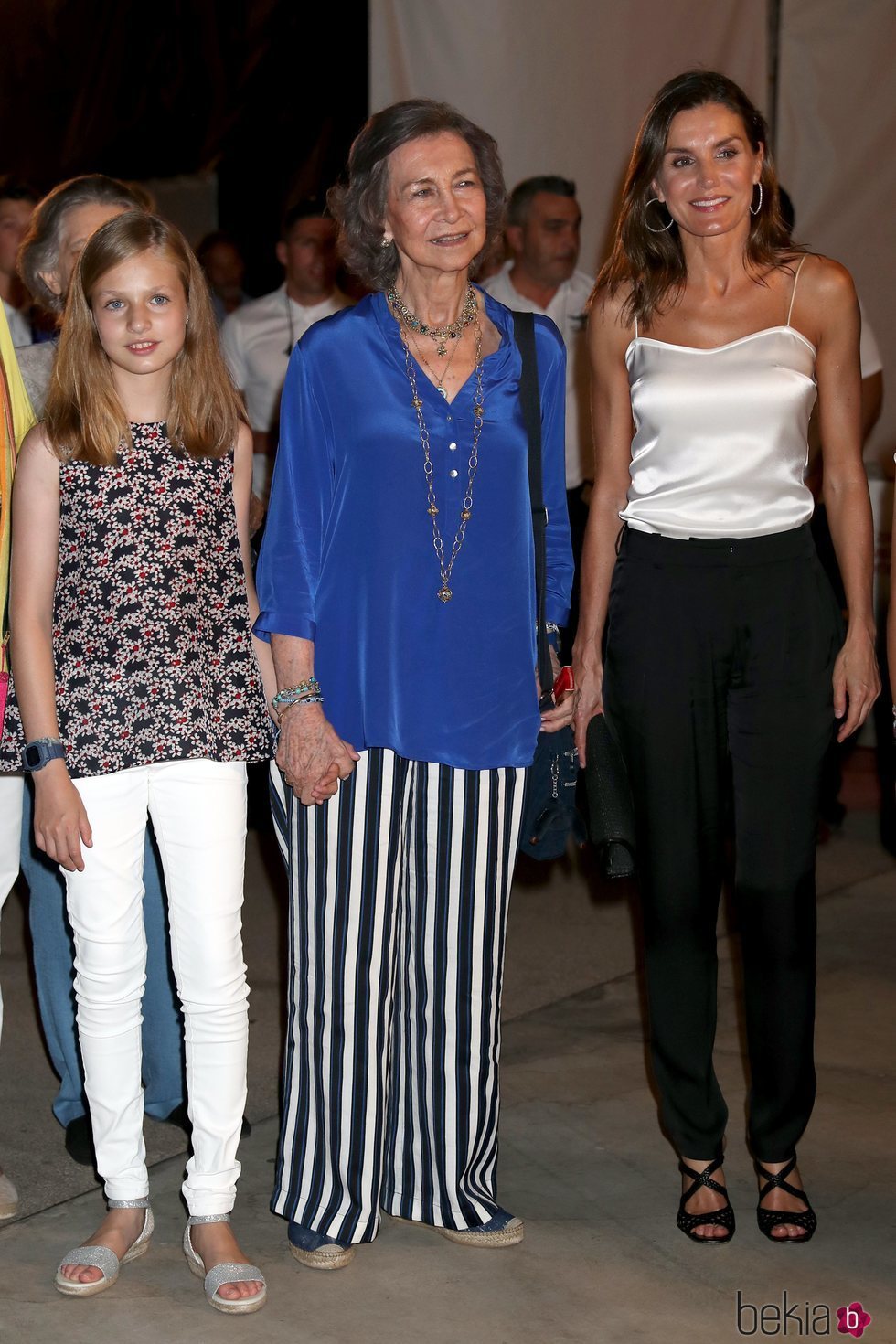 La Reina Letizia, la Princesa Leonor y la Reina Sofía en el concierto de Ara Malikian en Mallorca