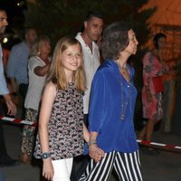 La Princesa Leonor y la Reina Sofía, cogidas de la mano en el concierto de Ara Malikian en Mallorca