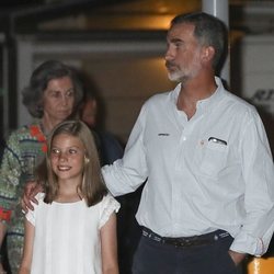 El Rey Felipe y la Infanta Sofía en la cena por el final de la Copa del Rey de Vela 2018