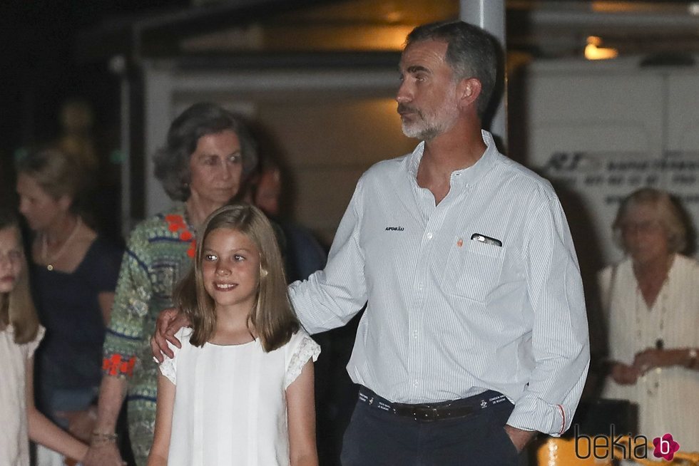 El Rey Felipe y la Infanta Sofía en la cena por el final de la Copa del Rey de Vela 2018