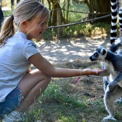 Josefina de Dinamarca con un lemur
