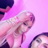 Kim Kardashian y Nicki Minaj en la fiesta del 21 cumpleaños de Kylie Jenner