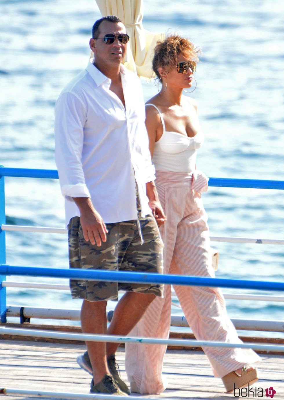 Jennifer Lopez y Alex Rodríguez en sus vacaciones en Capri