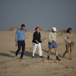 Pedro Sánchez, Angela Merkel y sus parejas durante su visita en Sanlúcar de Barrameda