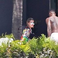 Khloe Kardashian y Tristan Thompson durante sus vacaciones en México tras ser padres