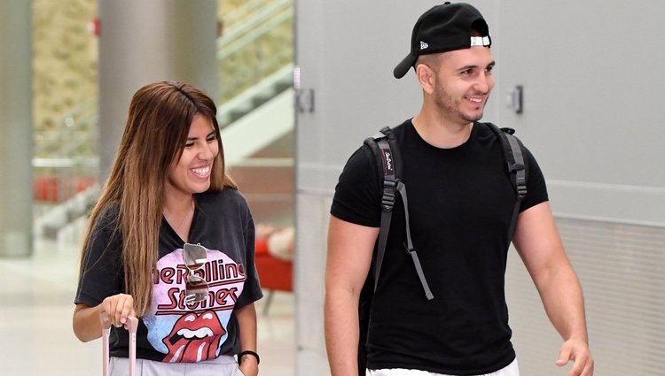 Chabelita Pantoja y Omar Montes a su llegada a Miami