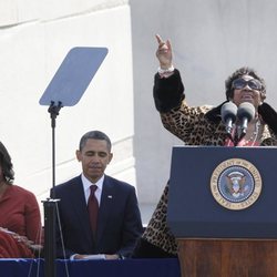 Aretha Franklin cantando en el homenaje a Martin Luther King Junior en 2011