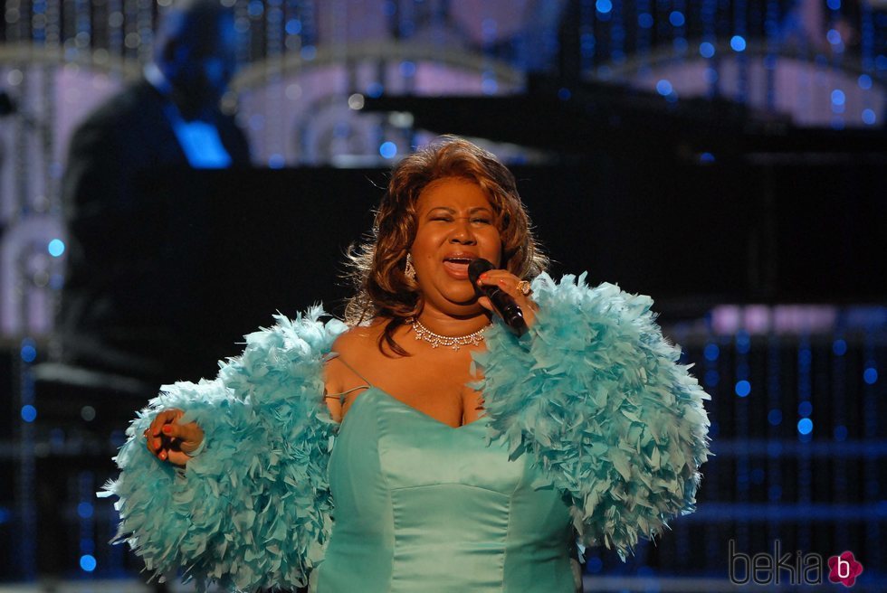 Aretha Franklin cantando en su propio homenaje en Los Ángeles