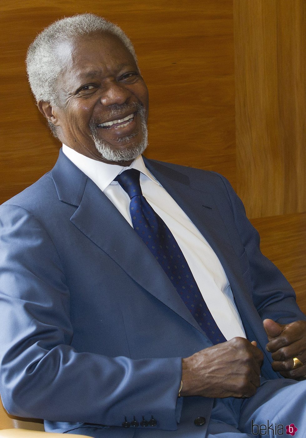 Kofi Annan después de una reunión con los líderes europeos 2012