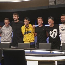 Gerard Piqué, Neymar, Sergio García y otros participantes en un torneo de póker benéfico