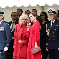 Brigitte Macron y Mary de Dinamarca en la recepción al presidente Macron en Copenhague