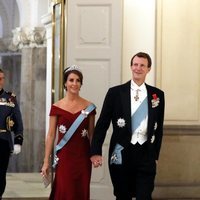 Joaquín y Marie de Dinamarca en la cena de gala en honor a Emmanuel Macron