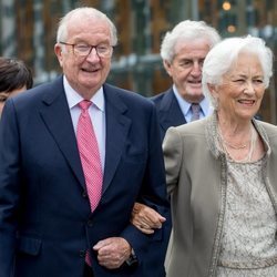 Los Reyes Alberto y Paola de Bélgica durante el 80 cumpleaños de la Reina