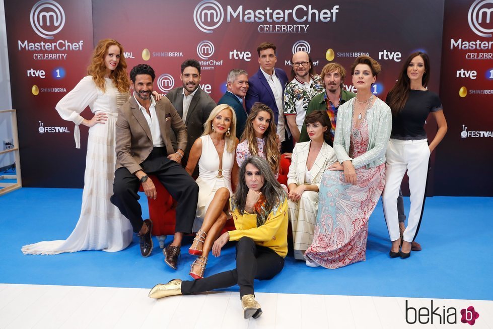 Los concursantes de la tercera edición de 'Masterchef Celebrity' en el FesTVal de Vitoria 2018
