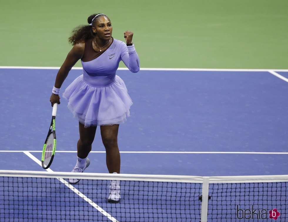 Serena Williams jugando en el US Open 2018
