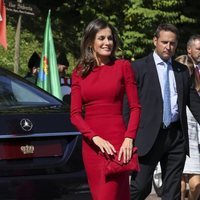 La Reina Letizia en su visita a Covadonga por el debut institucional de la Princesa Leonor