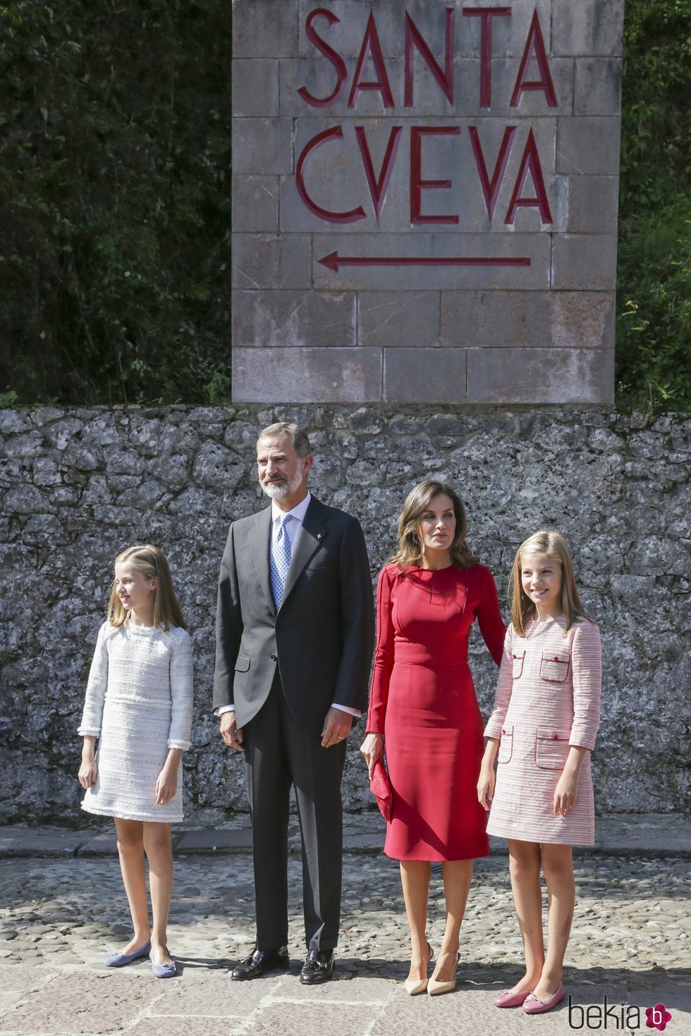 Los Reyes Felipe y Letizia, la Princesa Leonor y la Infanta Sofía en Covadonga