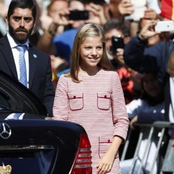 La Infanta Sofía en su primera visita oficial a Covadonga