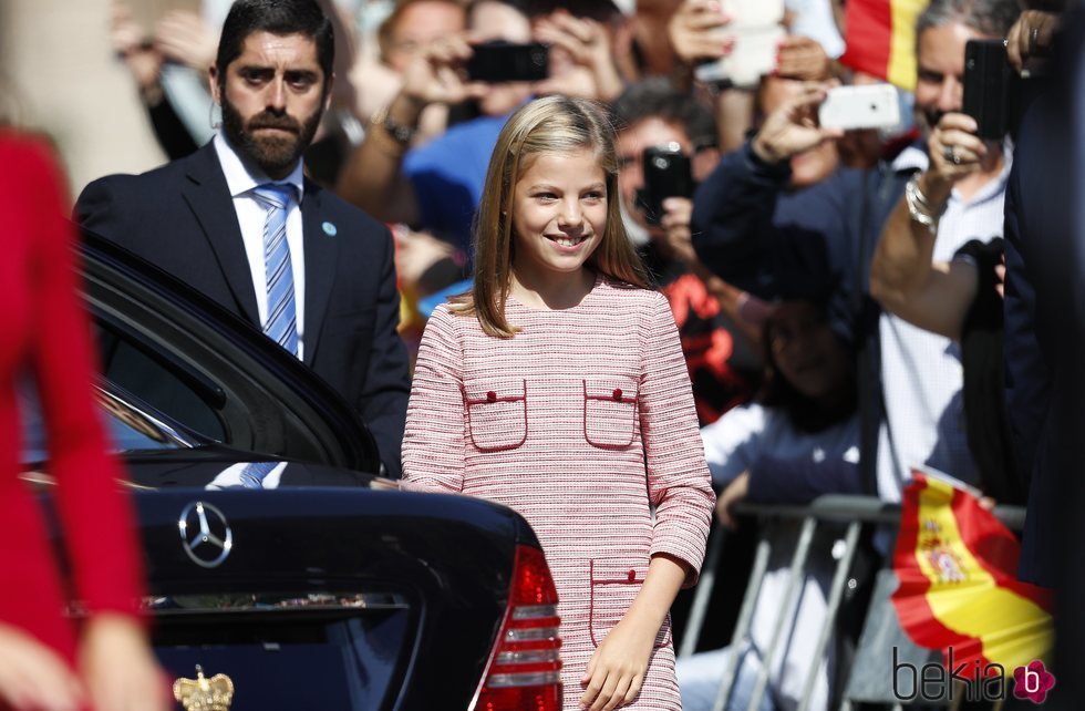 La Infanta Sofía en su primera visita oficial a Covadonga