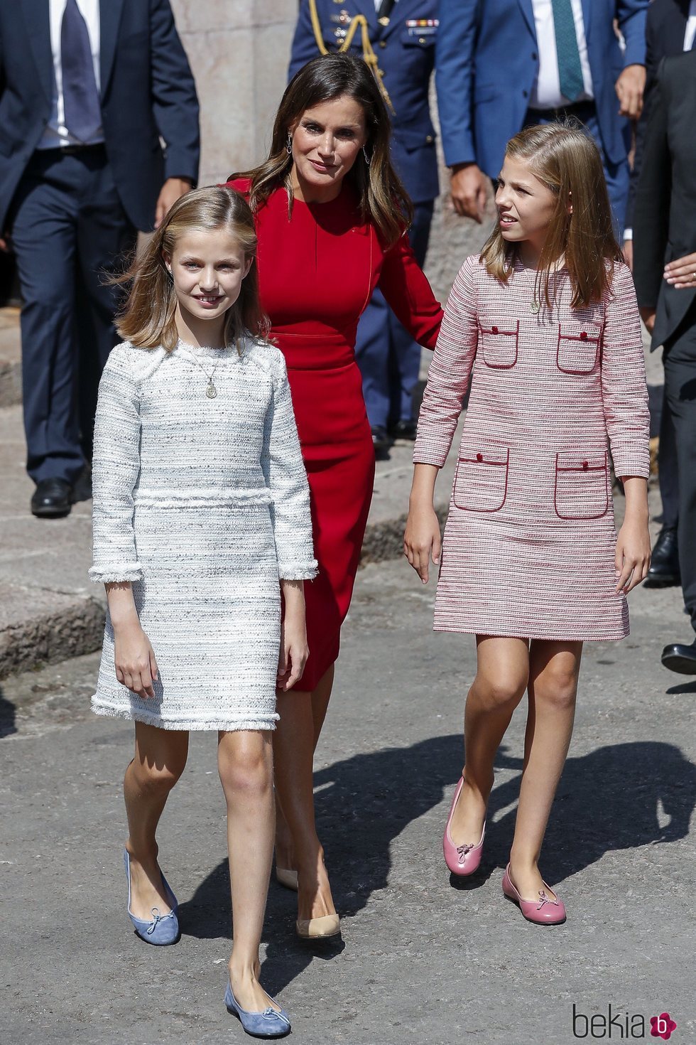 La Reina Letizia, la Princesa Leonor y la Infanta Sofía en Covadonga