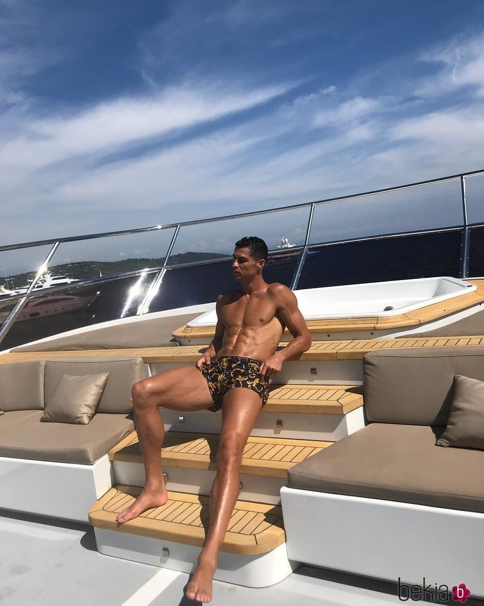 Cristiano Ronaldo disfrutando de sus vacaciones en Mónaco