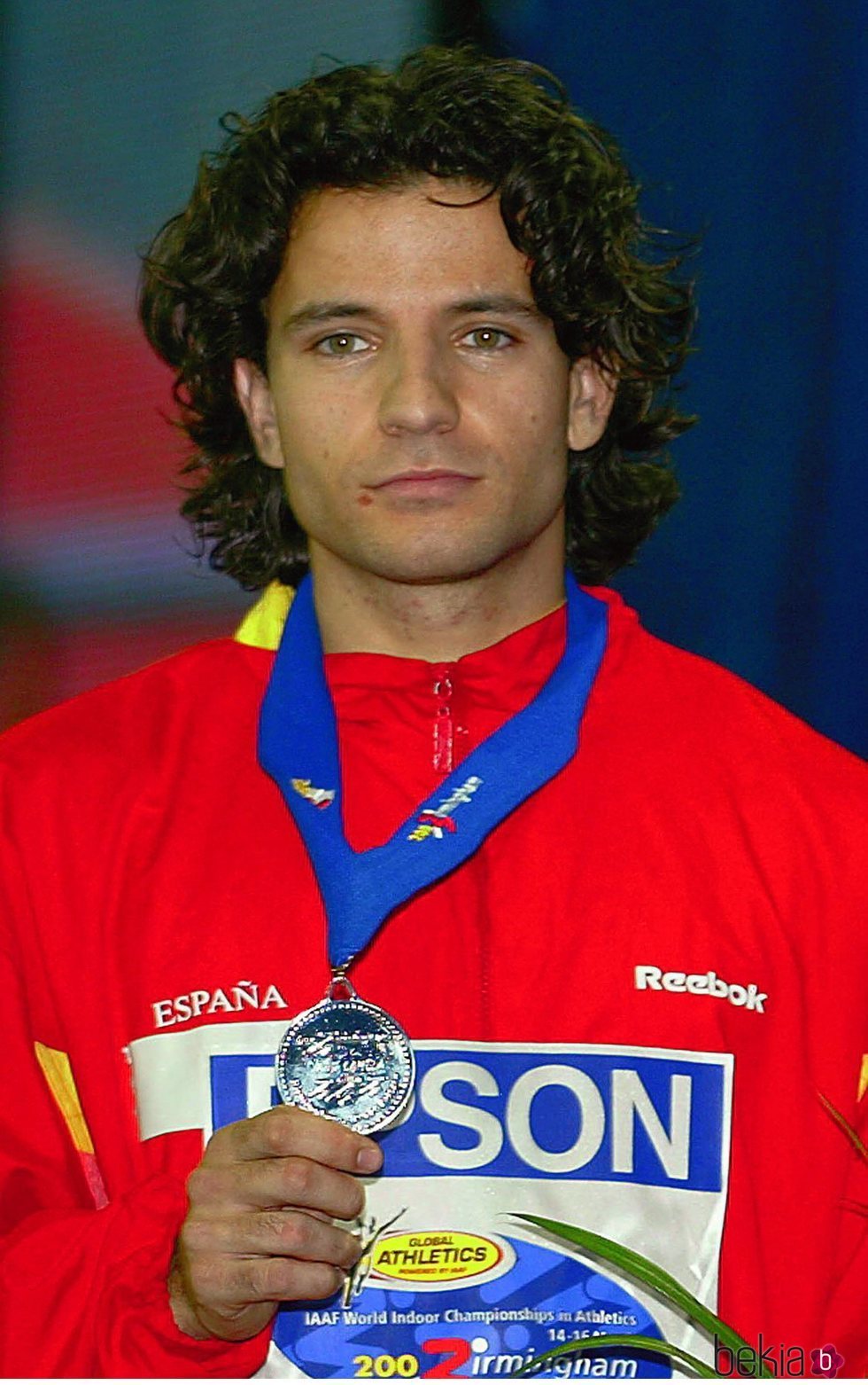 Yago Lamela con su medalla de plata 2003