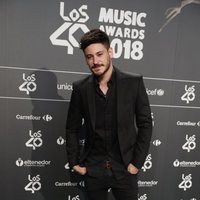 Cepeda en la cena de nominados de Los40 Music Awards 2018