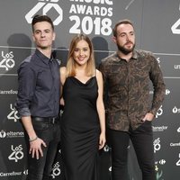Karin Herrero, Cristina Regatero y Félix Castillo en Los40 Music Awards 2018