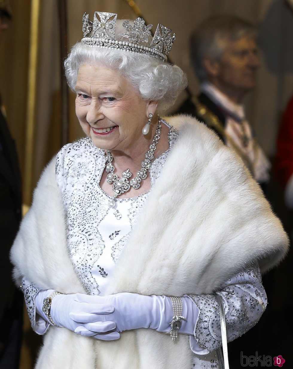 Isabel II en la apertura anual del Parlamento Británico en 2013