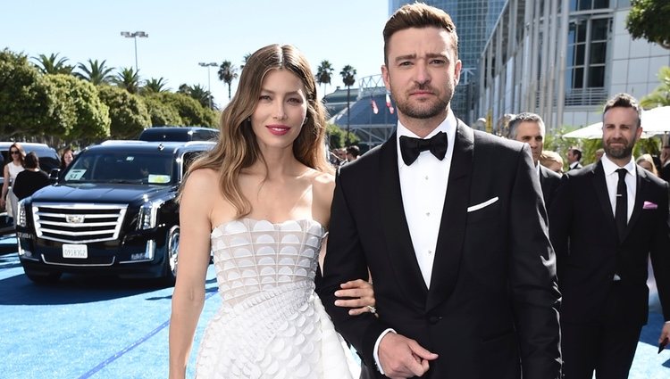 Justin Timberlake y Jessica Biel en los Premios Emmy 2018