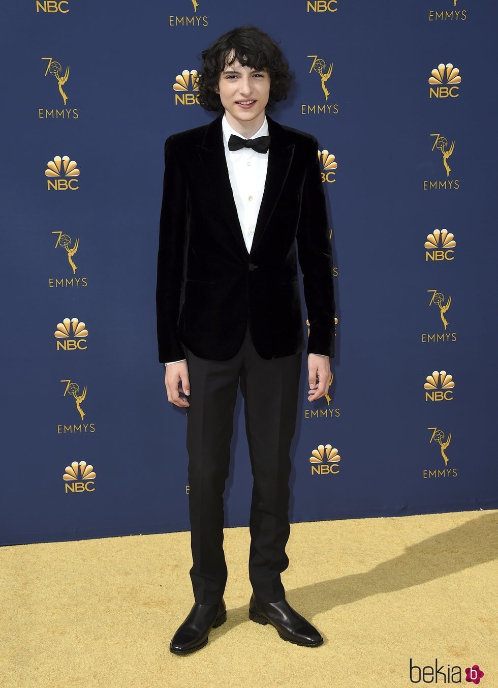 Finn Wolfhard en la alfombra roja de los Premios Emmy 2018