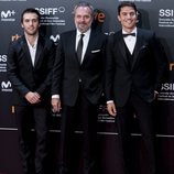 Ricardo Gómez, José Coronado y Álex González en el Festival de Cine de San Sebastián de 2018