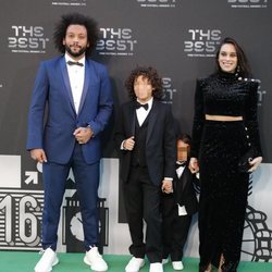 Marcelo con su mujer y sus hijos en la gala de los premios The Best FIFA 2018
