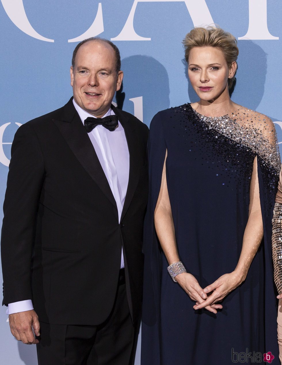 Alberto y Charlene de Mónaco en la Gala Global Ocean 2018 de la Fundación Príncipe Alberto II de Mónaco
