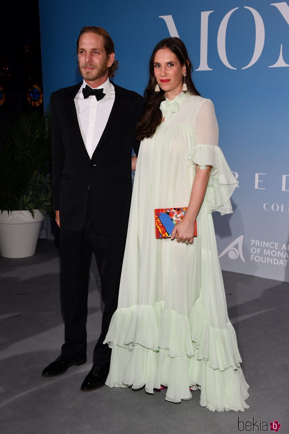 Andrea Casiraghi y Tatiana Santo Domingo en la Gala Global Ocean 2018 de la Fundación Príncipe Alberto II de Mónaco