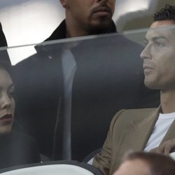Georgina Rodríguez y Cristiano Ronaldo en un partido de la Juventus